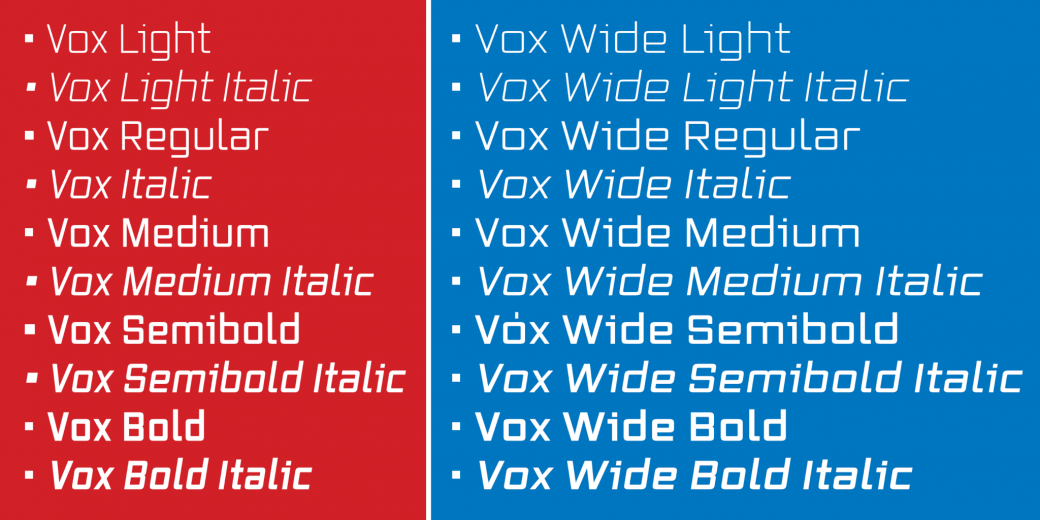 Example font Vox #12